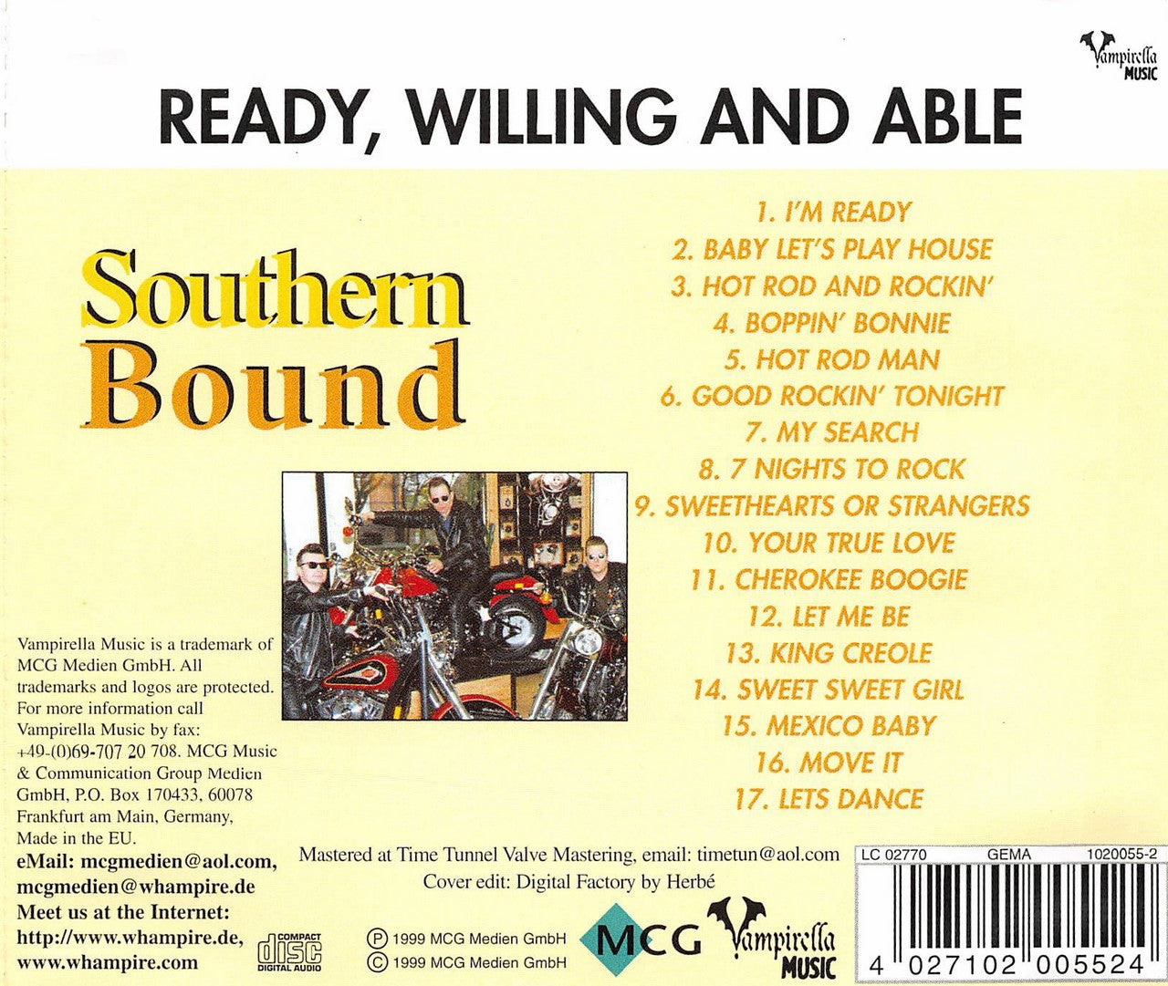 CD - Southern Bound - Ready, Willing And Able British Band, With