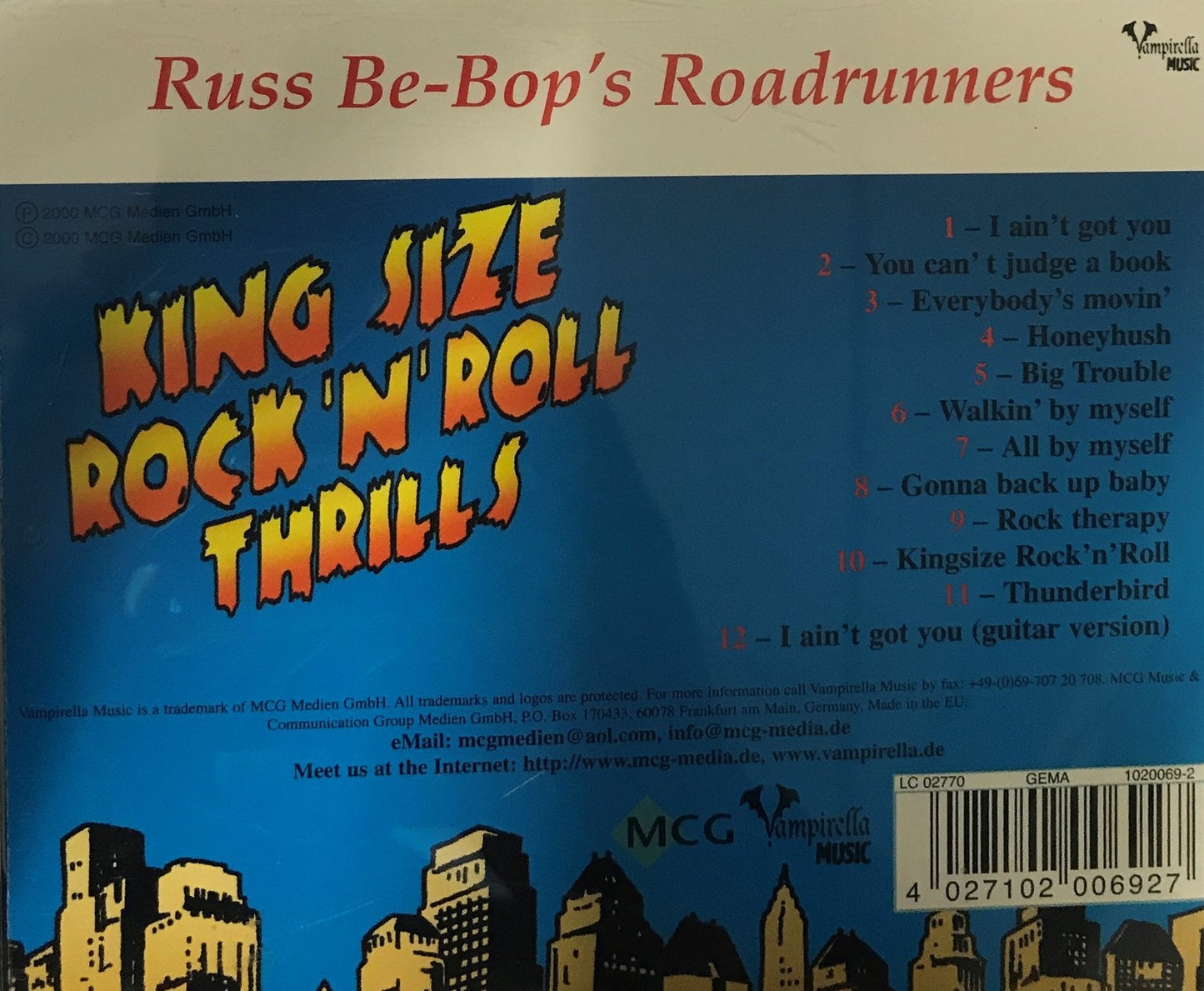 CD - Roadrunners & Russ Be-Bop - Kingsize Rock'n'Roll Thrills