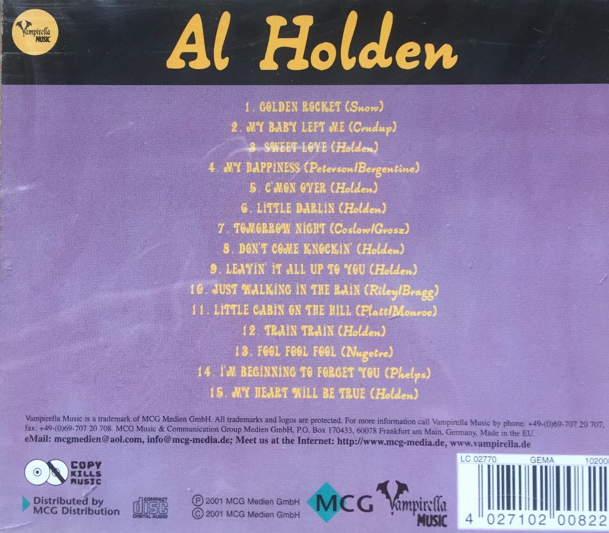 CD - Al Holden - C'mon Over