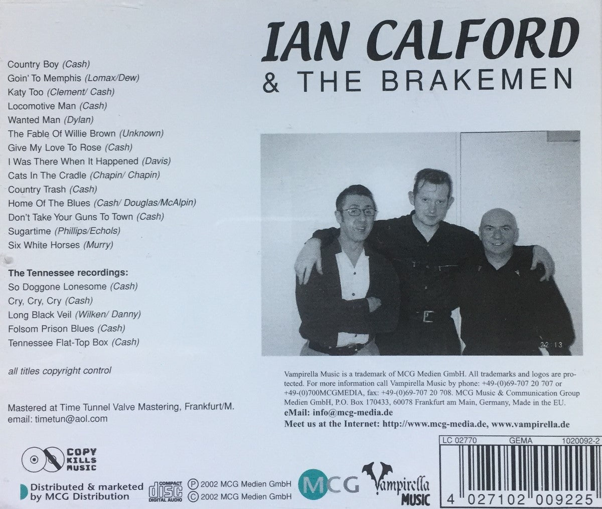 CD - Ian Calford & The Brakemen - Goin' To Memphis