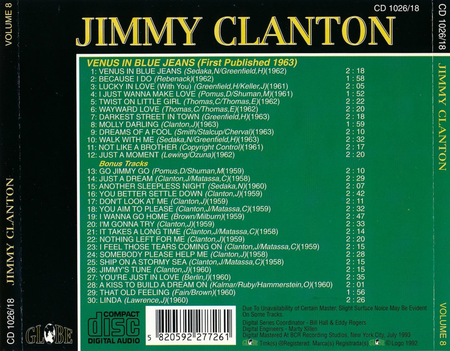 CD - Jimmy Clanton - Vol. 8