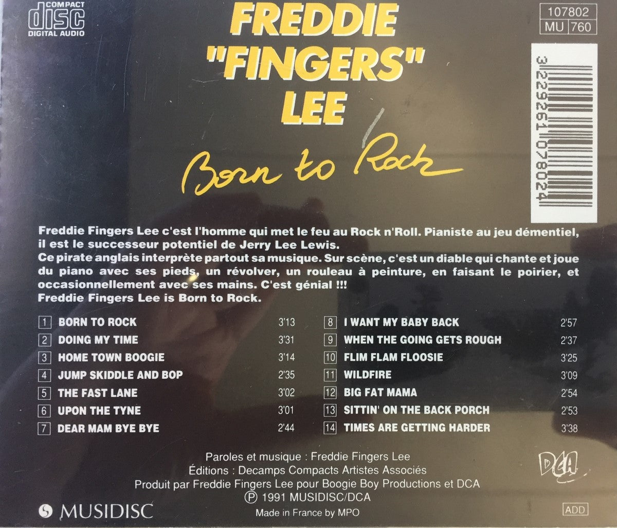 CD - Freddie Fingers Lee - Born To Rock