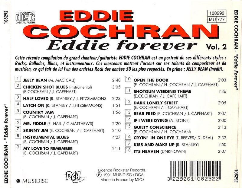 CD - Eddie Cochran - Eddie Forever Vol. 2