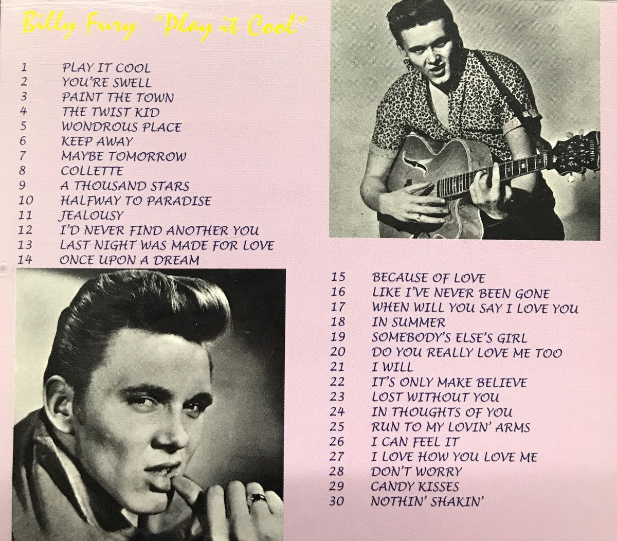 CD - Billy Fury - Play It Cool