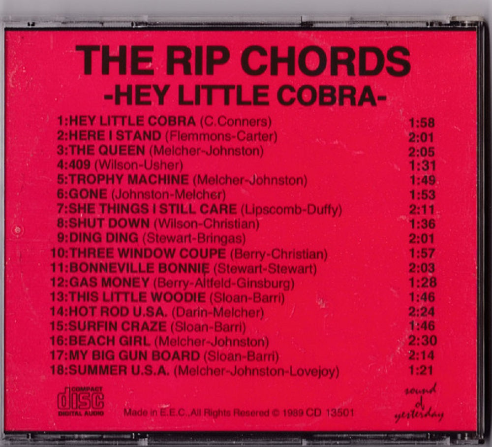 CD - Rip Chords - Hey Little Cobra