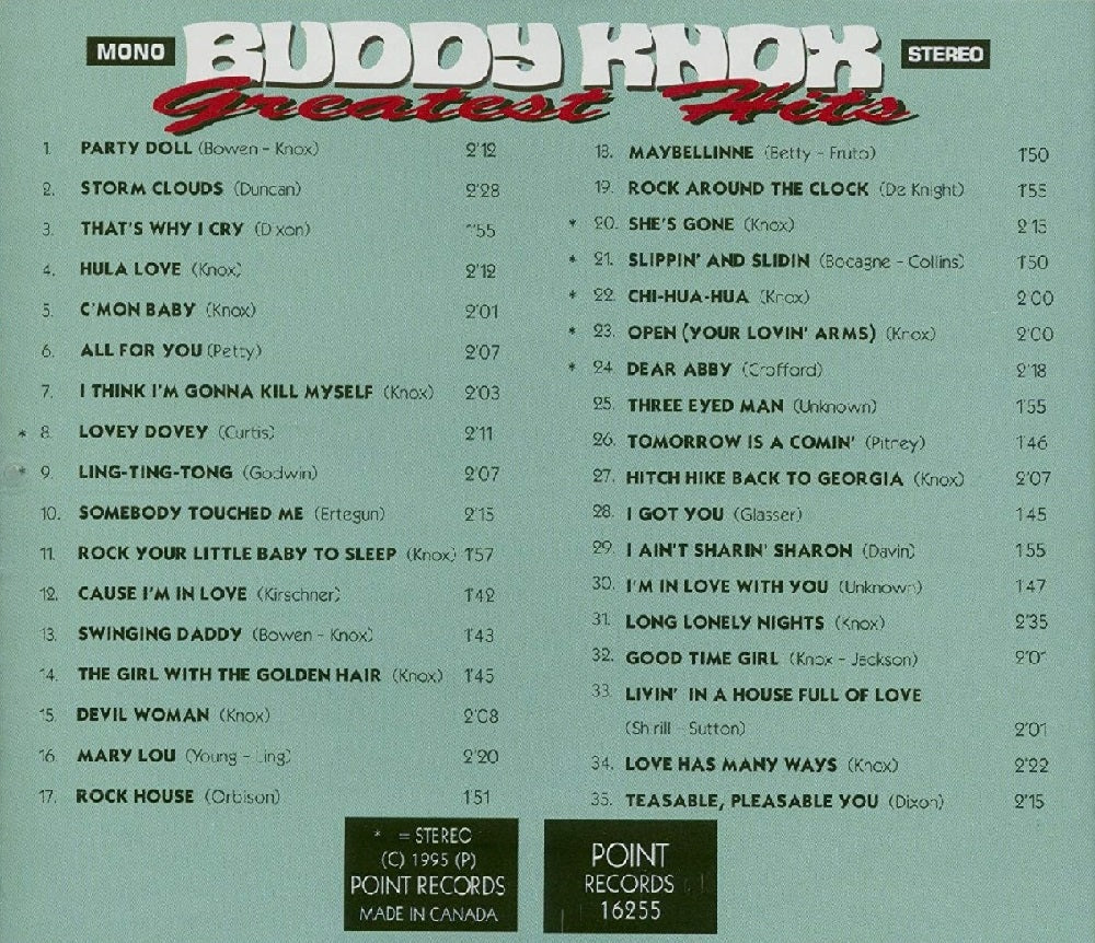 CD - Buddy Knox - Greatest Hits