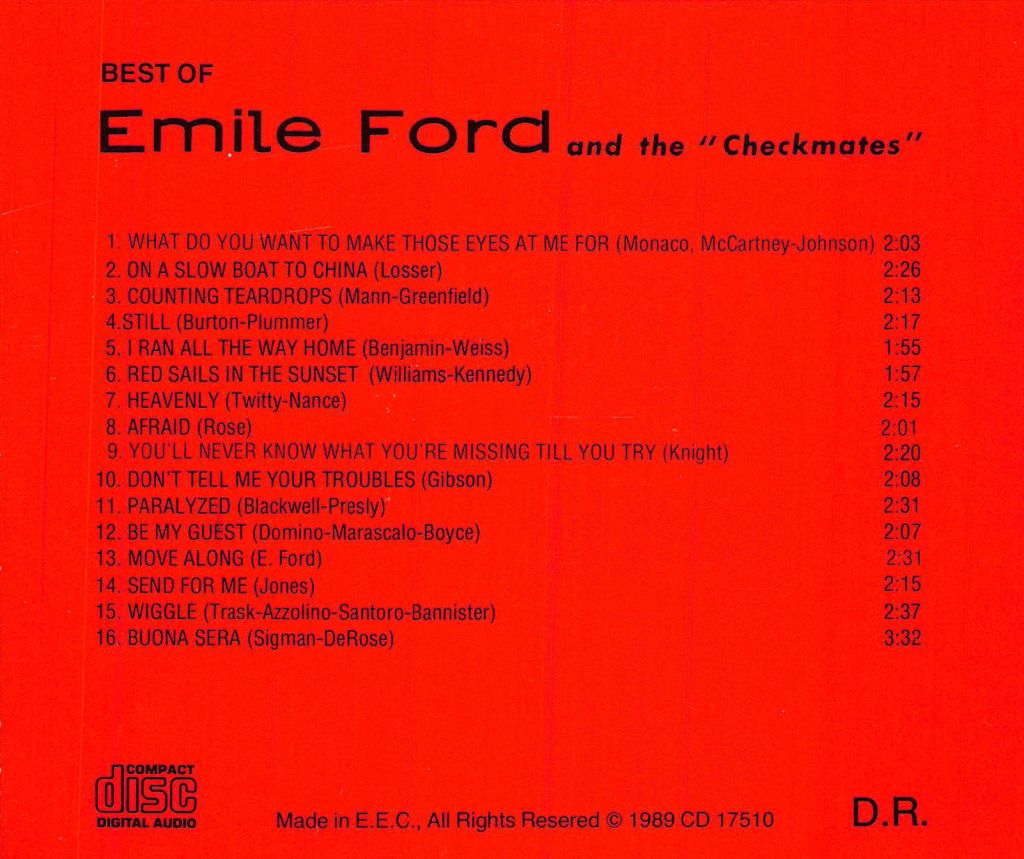 CD - Emile Ford & The Checkmates - Best Of 16 Tracks