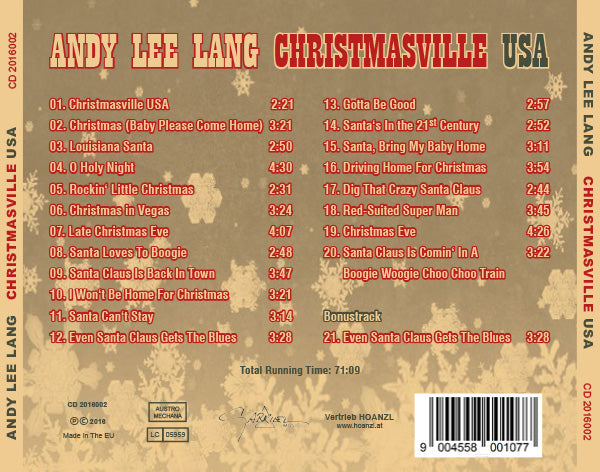 CD - Andy Lee Lang - Christmasville USA