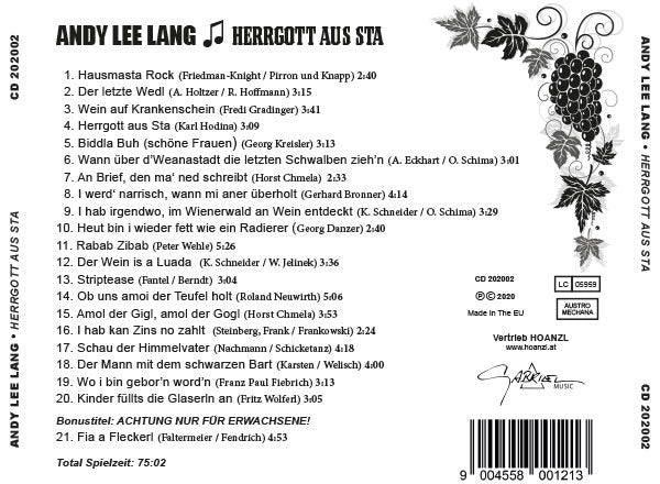 CD - Andy Lee Lang - Herrgott Aus STA