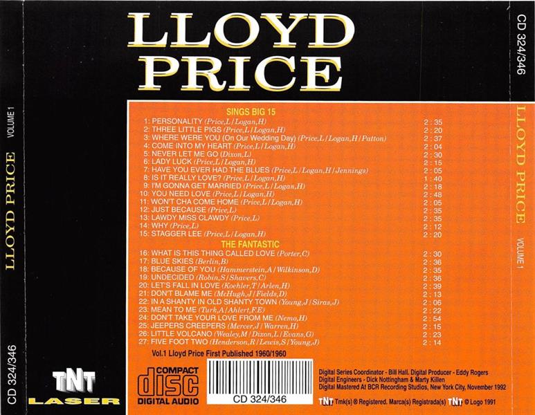 CD - Lloyd Price Vol. 1