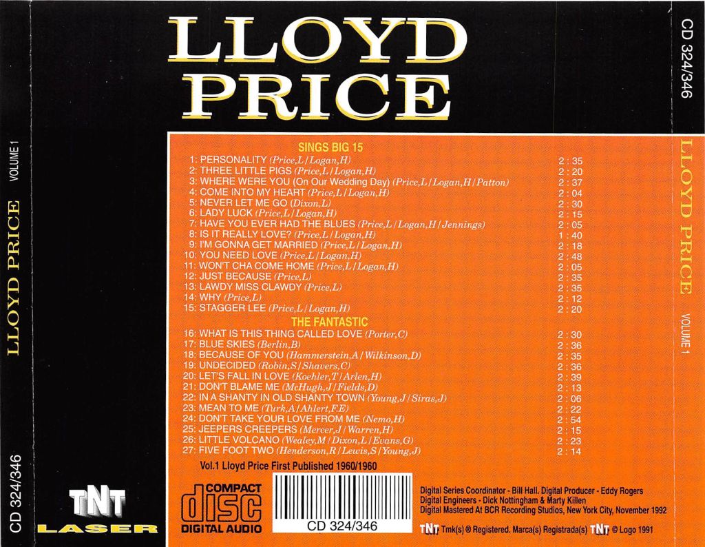 CD - Lloyd Price Vol. 1