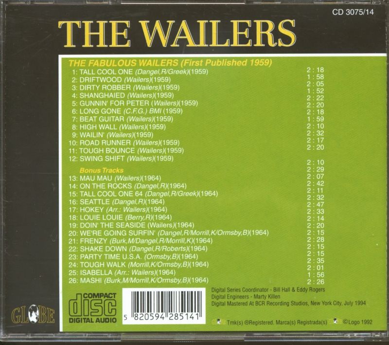 CD - Wailers - The Fabulous Wailers - Collectors Gold Vol. 45