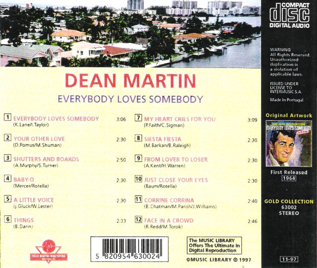 CD - Dean Martin - Everybody Loves Somebody