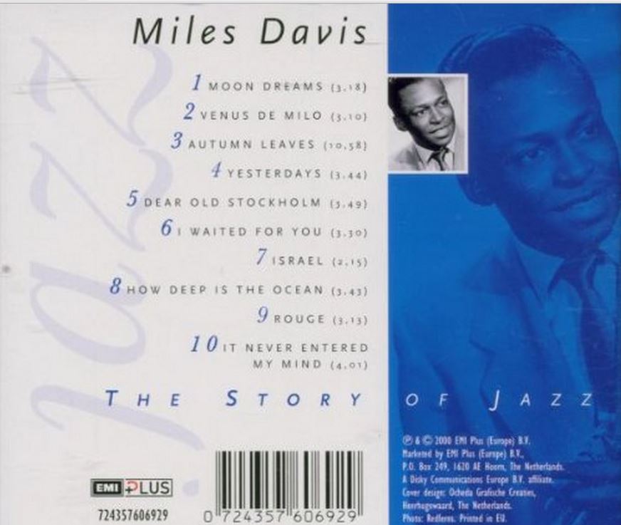 CD - Miles Davis - The Story Of Jazz