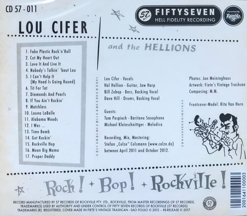 CD - Lou Cifer & The Hellions - Rock, Bop, Rockville!