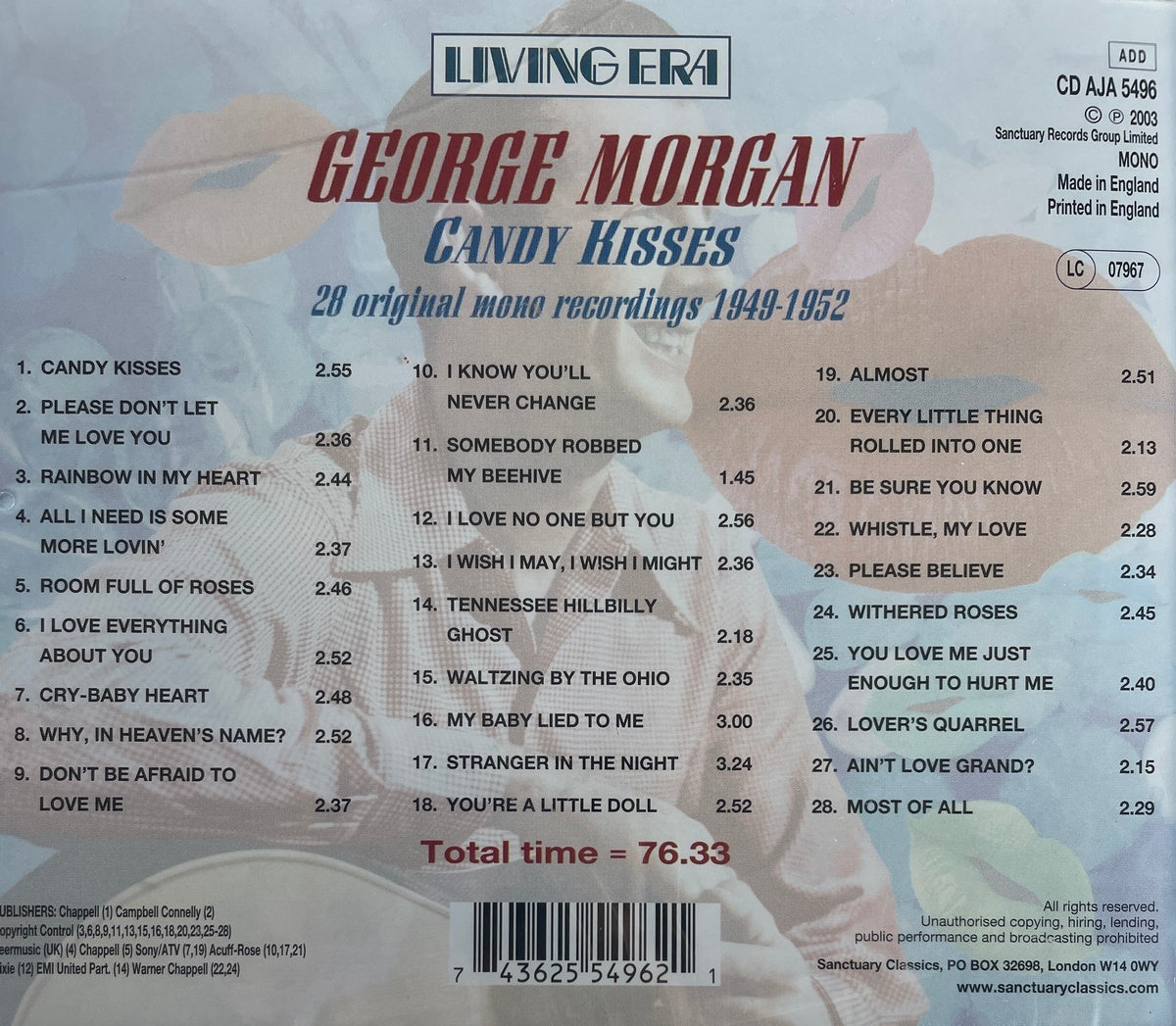 CD - George Morgan - Candy Kisses
