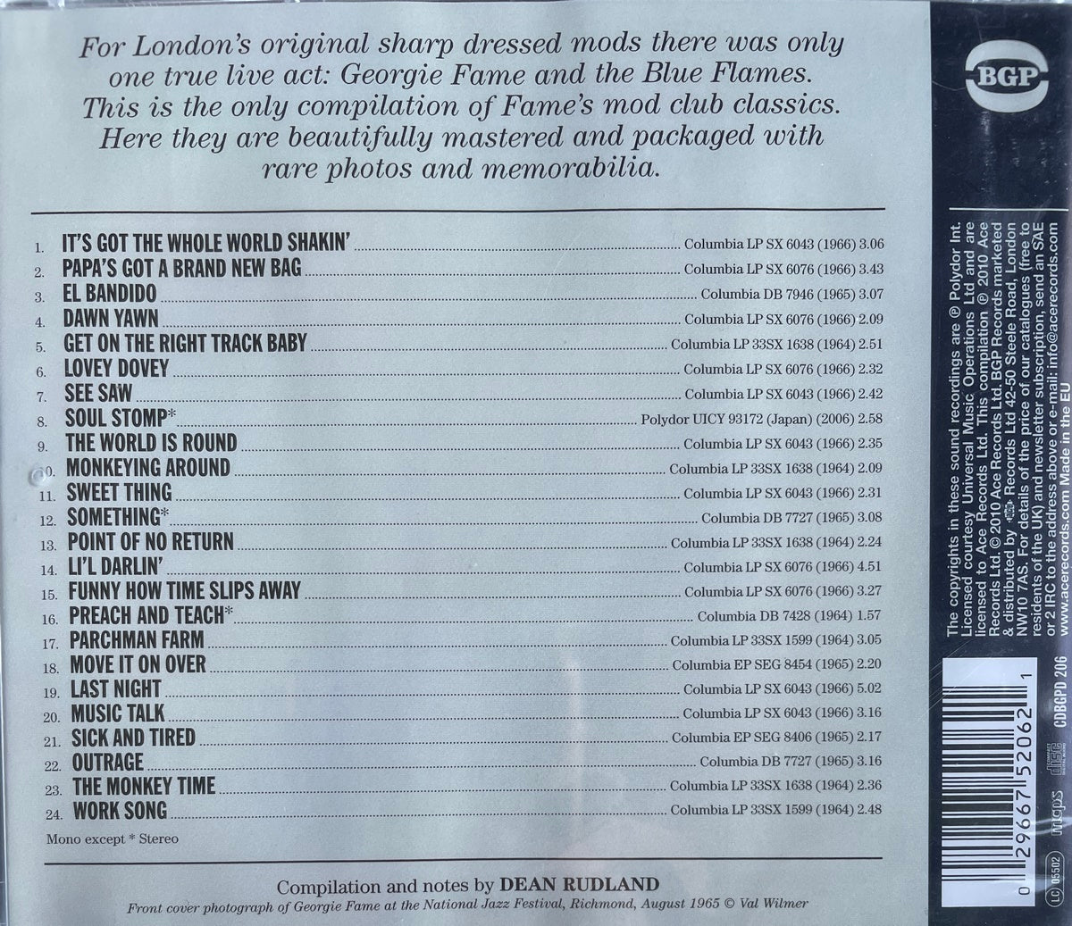 CD - Georgie Fame & The Blue Flames - Mod Classics 1964-1966