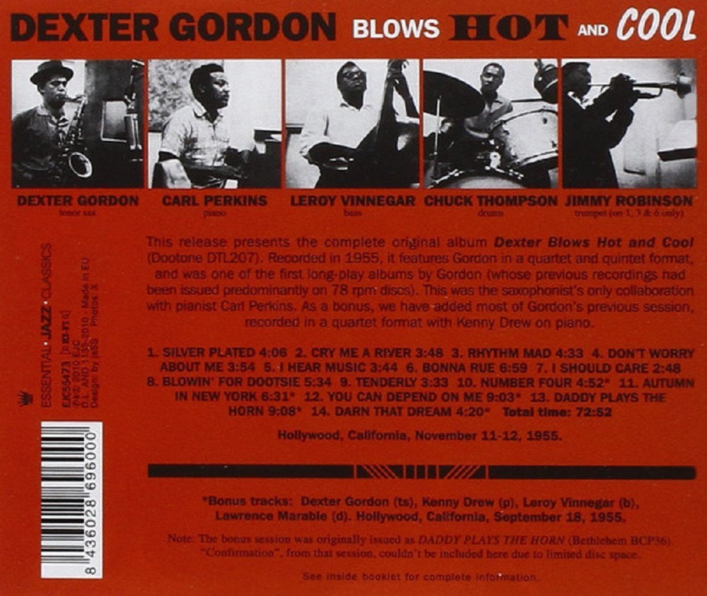 CD - Dexter Gordon - Dexter Blows Hot And Cool