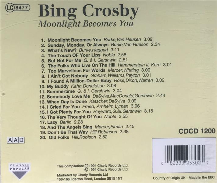 CD - Bing Crosby - Moonlight Becomes You