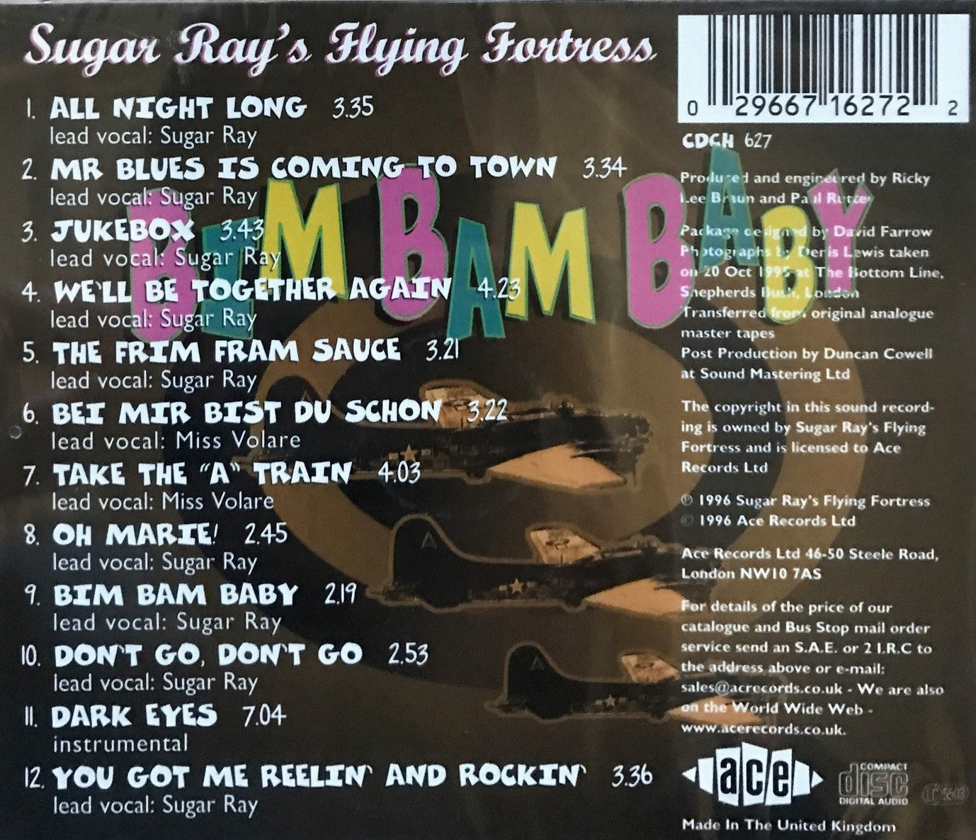 CD - Sugar Ray s Flying Fortress - Bim Bam Baby