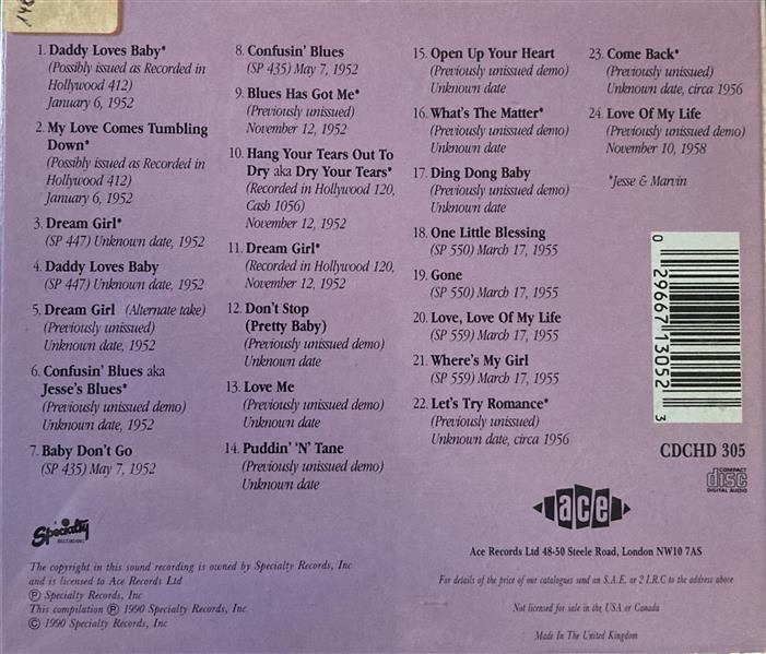 CD - Jesse Belvin - The Blues Balladeer