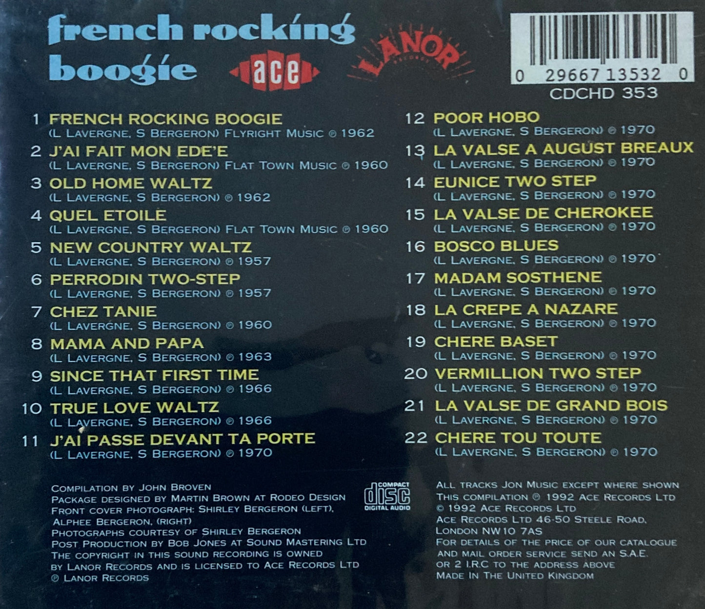 CD - Shirley Bergeron - French Rocking Boogie