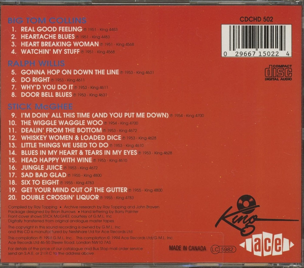 CD - Stick Mc Ghee & His Spo-Dee-O-Dee Buddies - New York Blues