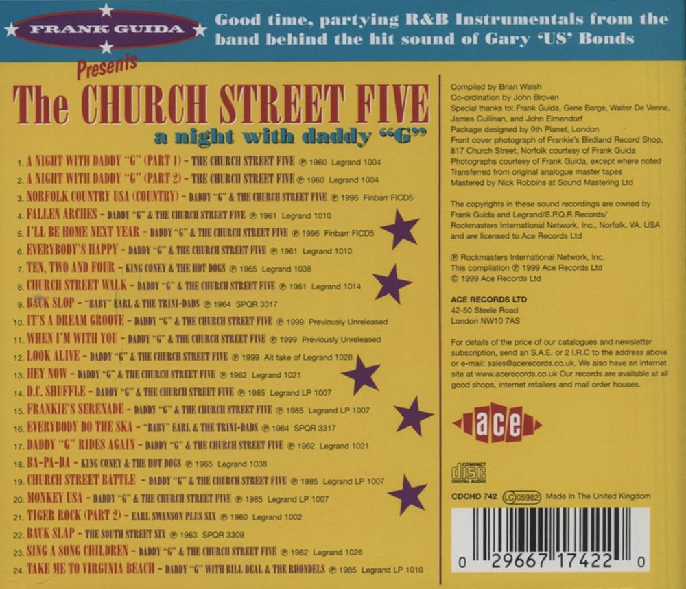 CD - Church Street Five - A Night With Daddy G