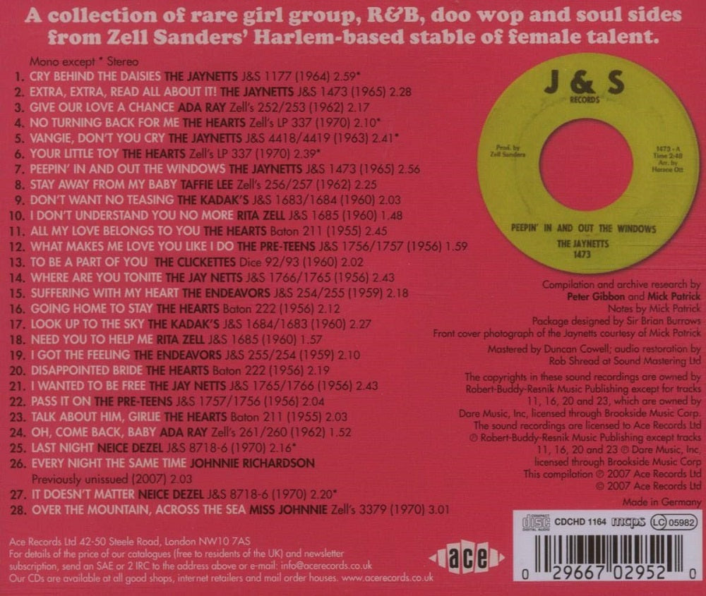 CD - VA - Zell's Girls: J&S, Zell's, Baton And The Dice Recordings