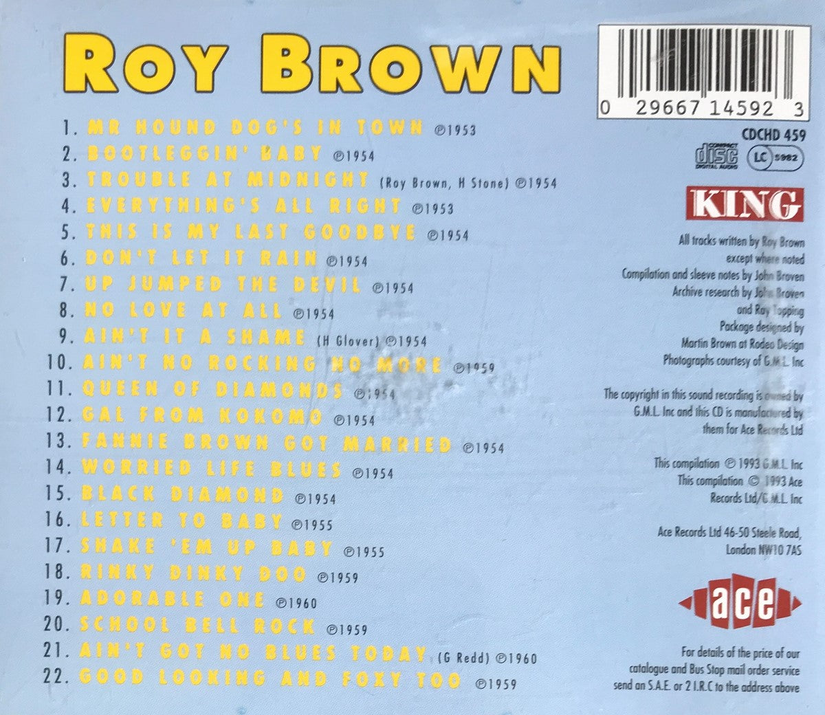 CD - Roy Brown - Mighty Mighty Man!