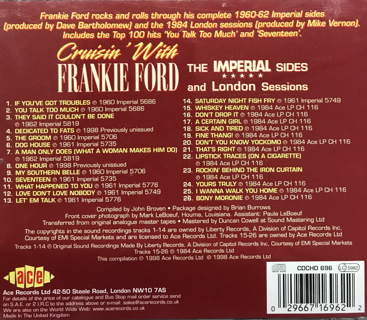 CD - Frankie Ford - Cruisin‘ With Frankie Ford