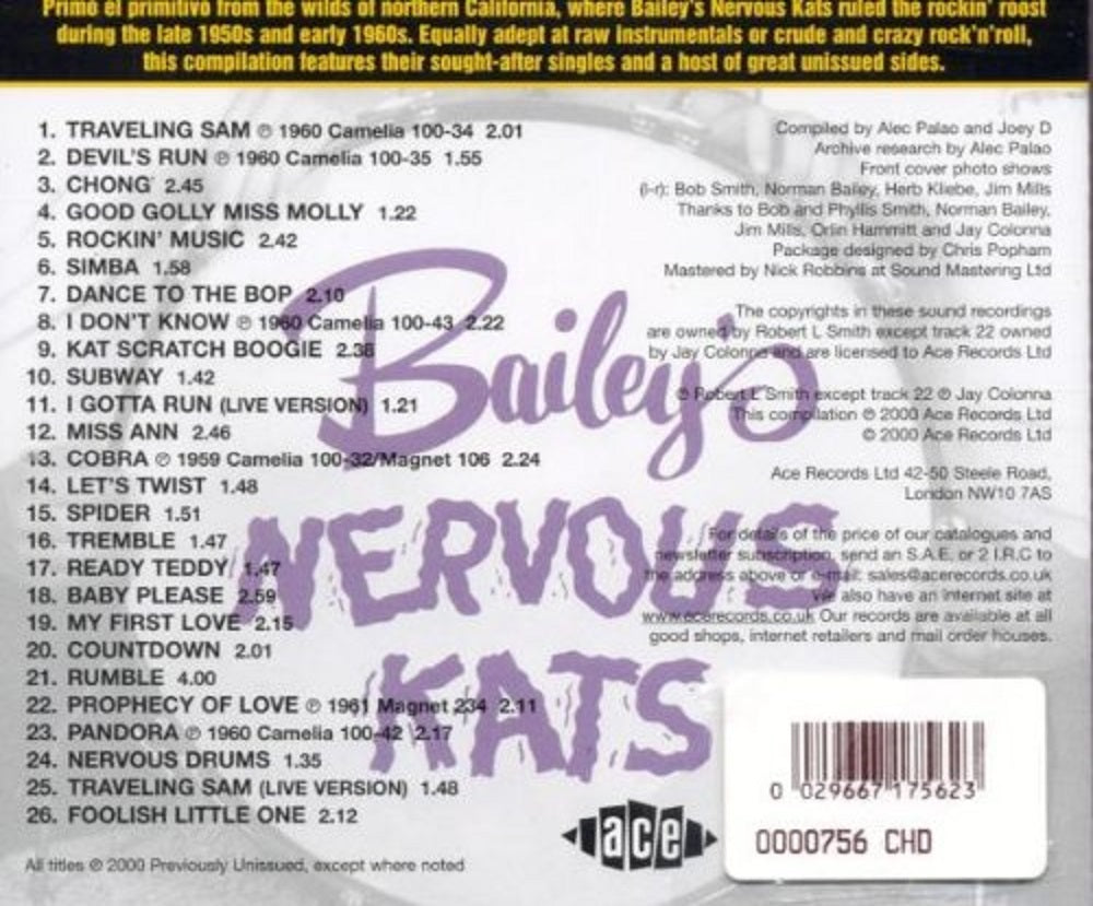 CD - Bailey's Nervous Kats - Get Nervous!