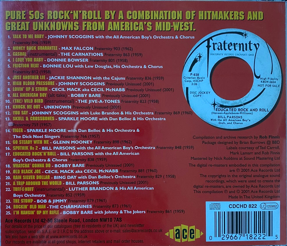 CD - VA - All American Rock'n'Roll: The Fraternity Story Vol. 2