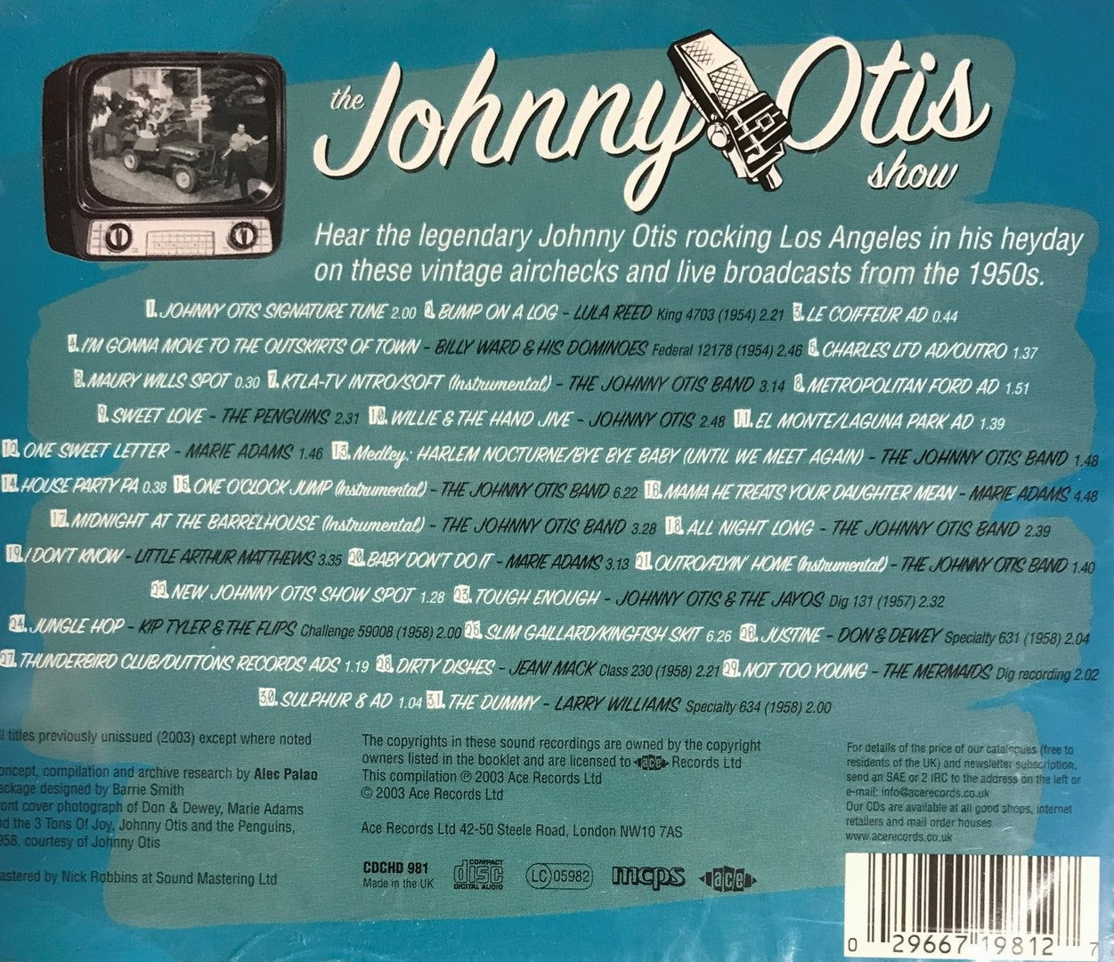 CD - Johnny Otis - Vintage 1950s Broadcasts From Los Angeles