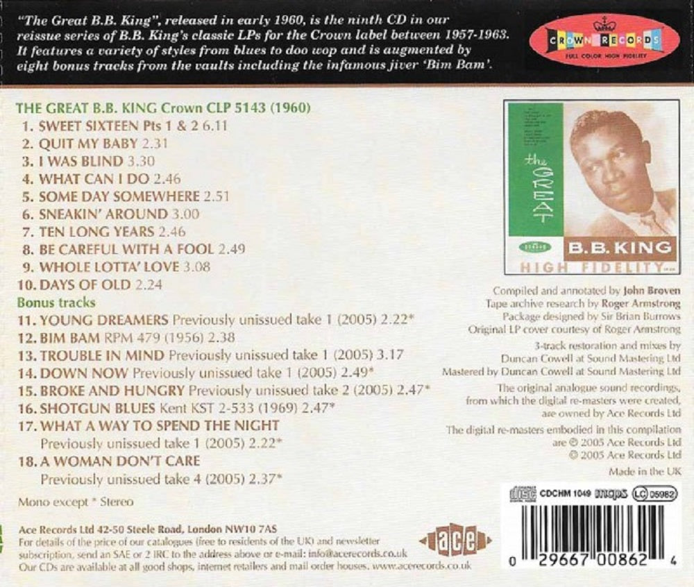 CD - B.B. King - Great B.B. King