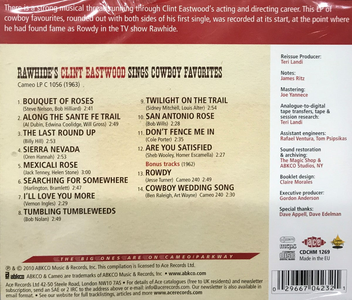 CD - Clint Eastwood - Cowboy Favorites