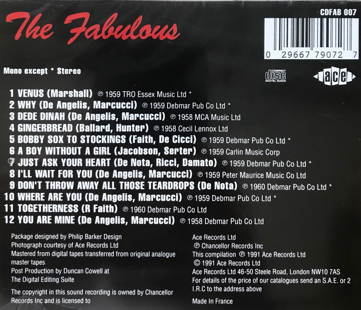 CD - Frankie Avalon - Fabulous Frankie Avalon