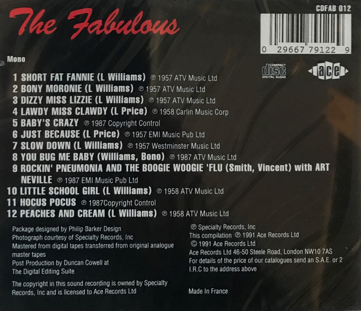 CD - Larry Williams - Fabulous Larry Williams