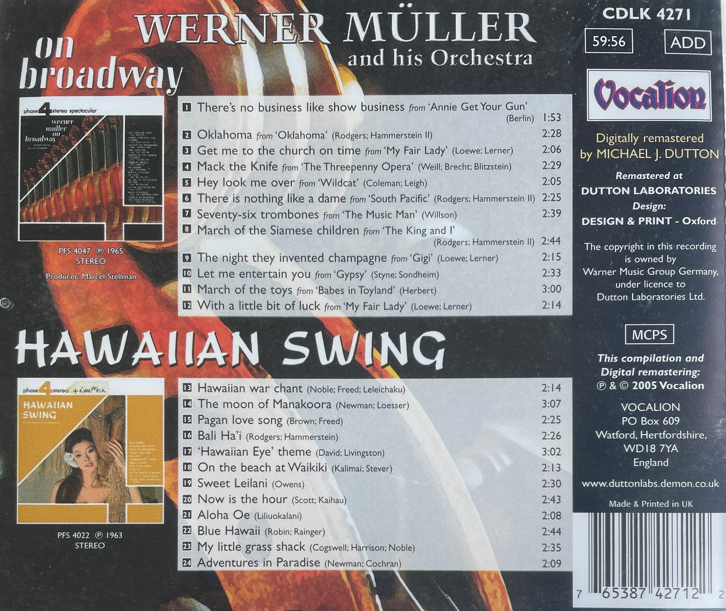 CD - Werner Müller And His Orchestra - On Broadway - Hawaiian Swing