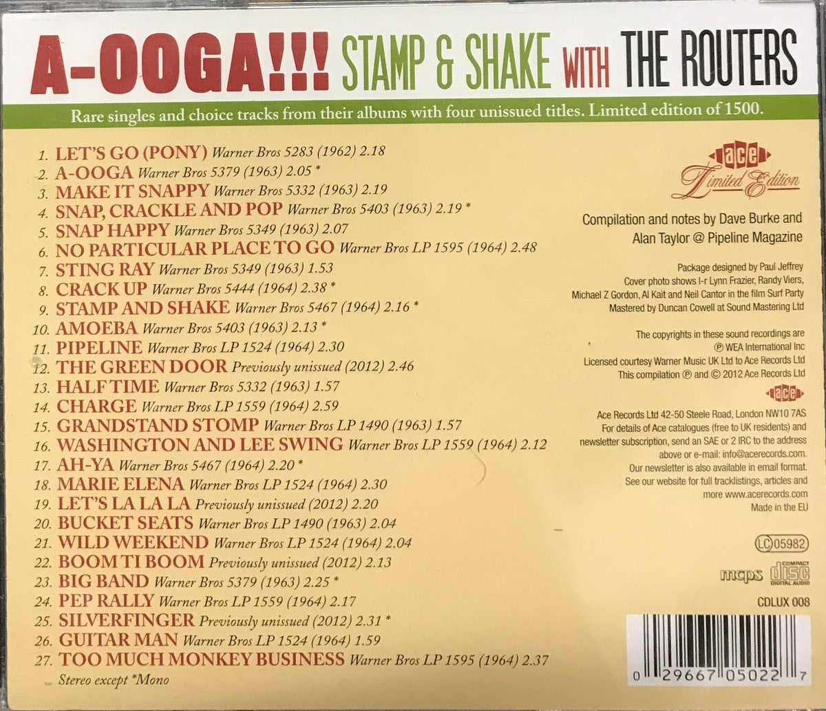 CD - Routers - A-Ooga!!! Stamp & Shake With The Routers