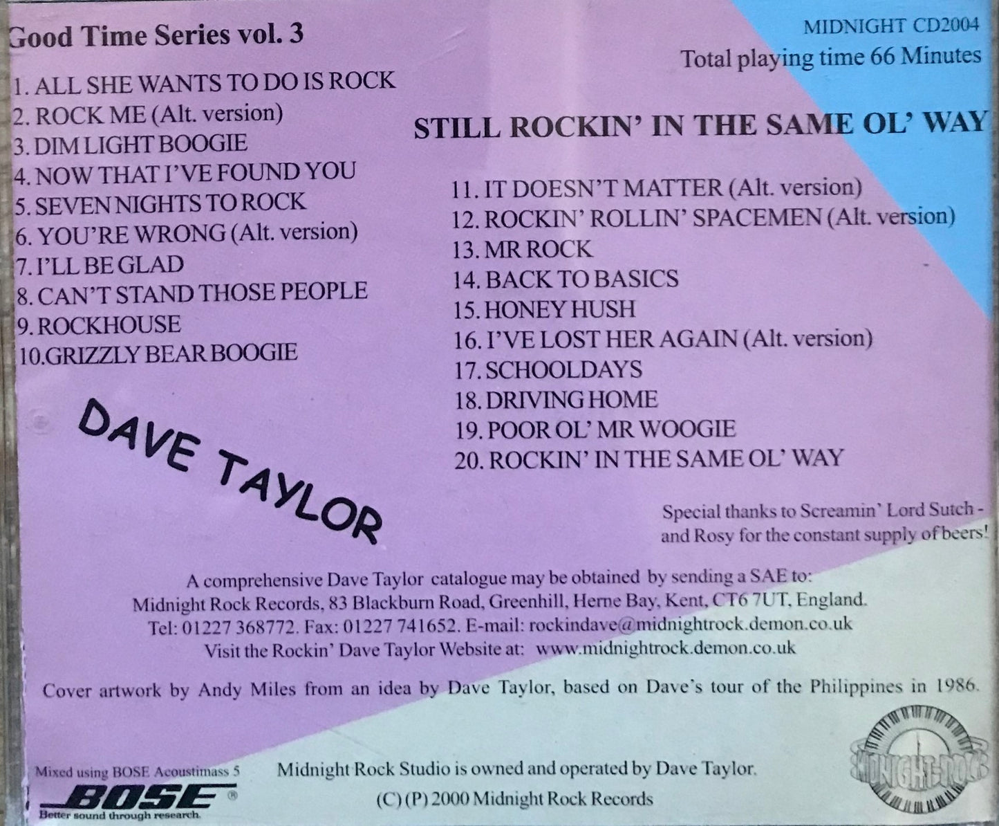 CD - Dave Taylor - Still Rockin´ In The Same Ol´ Way 