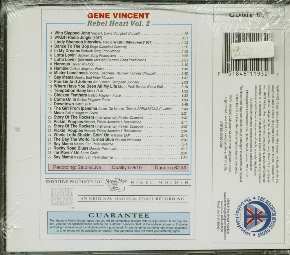 CD - Gene Vincent - Rebel Heart Vol. 2