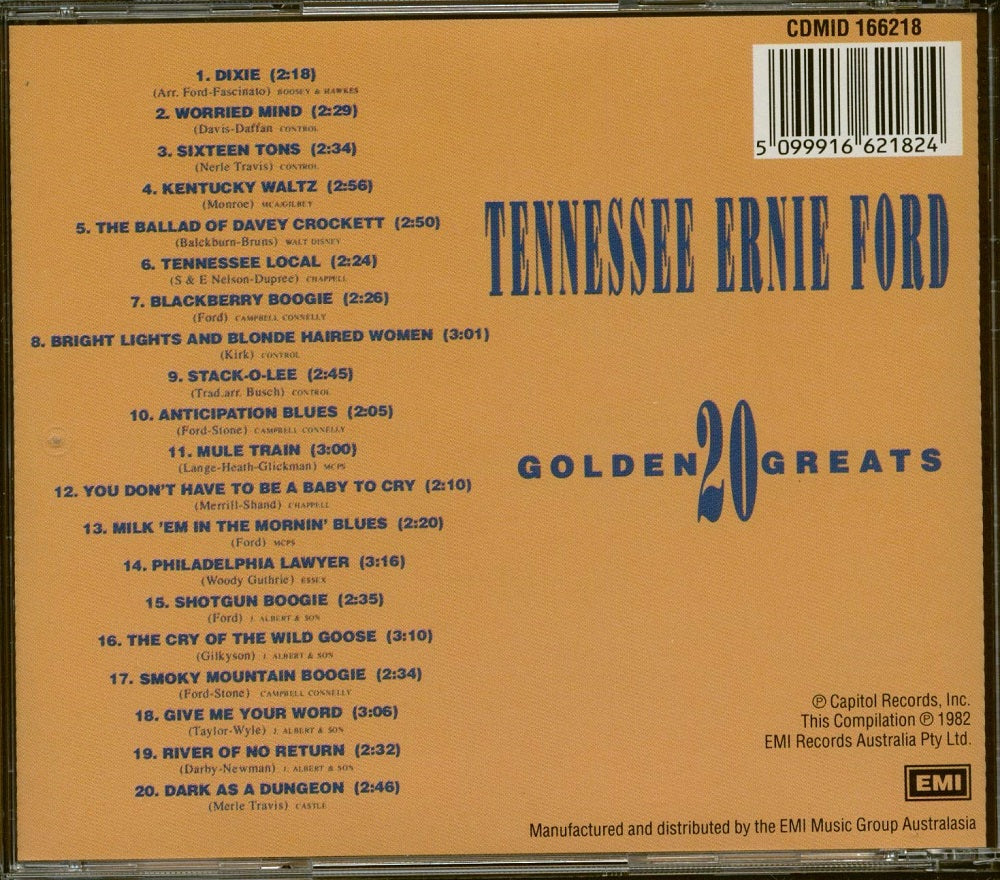 CD - Tennessee Ernie Ford - 20 Golden Greats