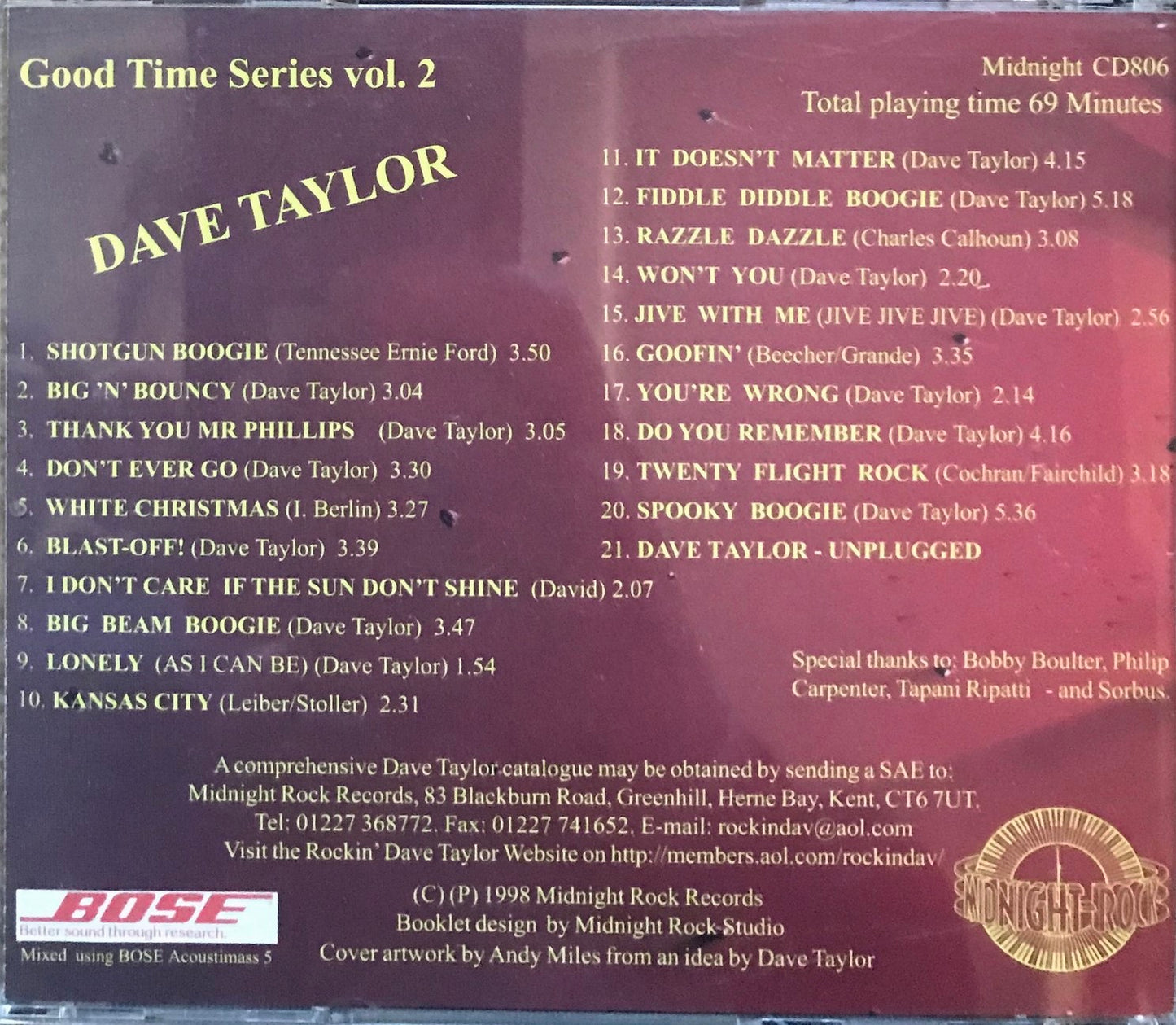 CD - Dave Taylor - Shotgun Boogie 