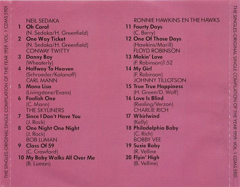 CD - VA - The Singles - 1959 - Vol. 1