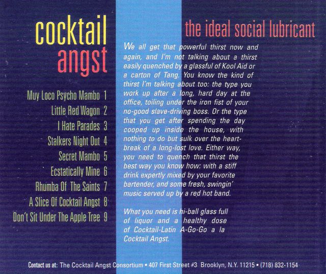 CD - Cocktail Angst - The Ideal Social Lubricant