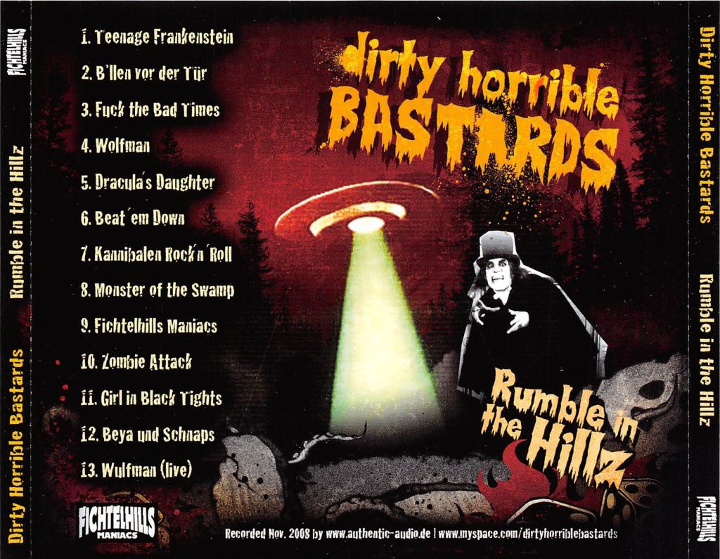 CD - Dirty Horrible Bastards - Rumble In The Hillz