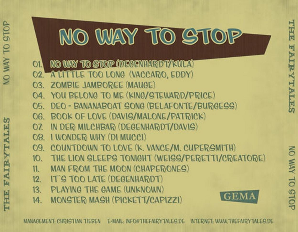 CD - Fairytales - No Way To Stop