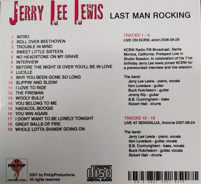 CD - Jerry Lee Lewis - Last Man Rocking