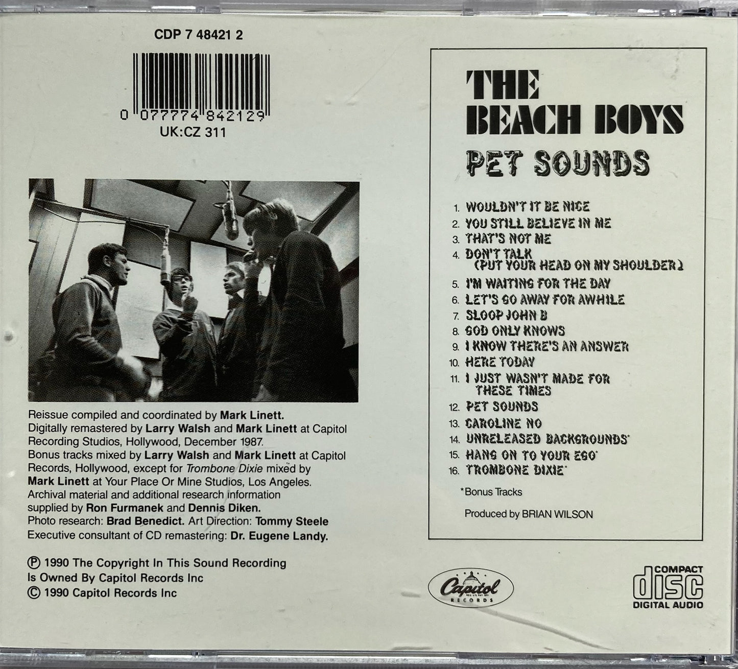 CD - Beach Boys - Pet Sounds